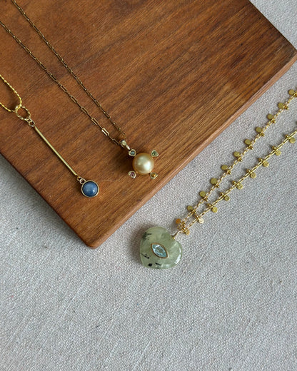 Blue Kyanite Link Gold-plated Sterling Silver Necklace