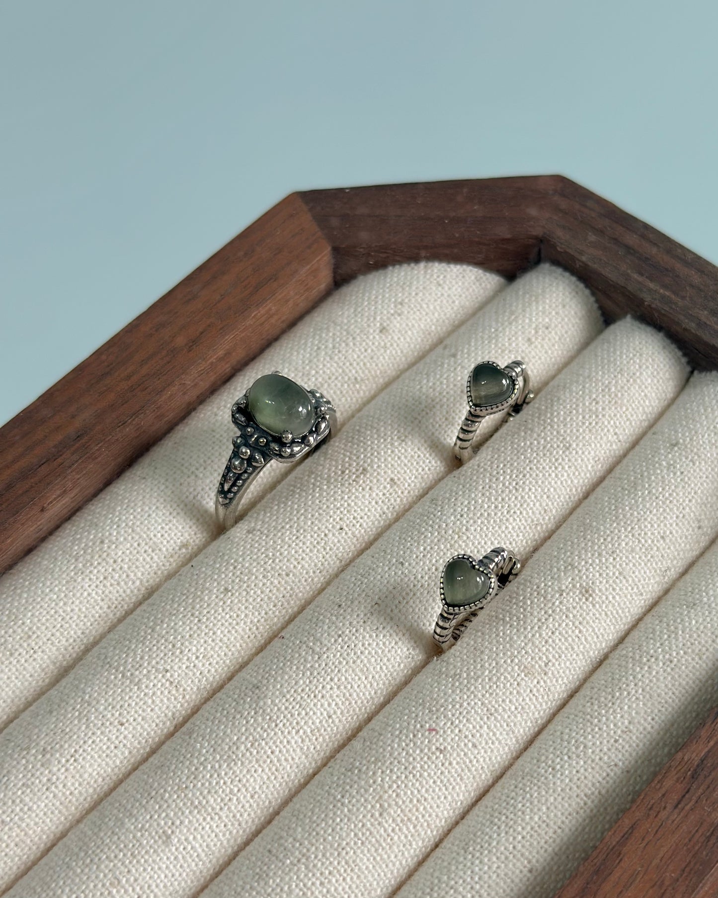 Green Rutilated Quartz Sterling Silver Set