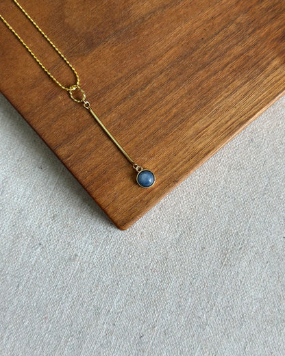 Blue Kyanite Link Gold-plated Sterling Silver Necklace