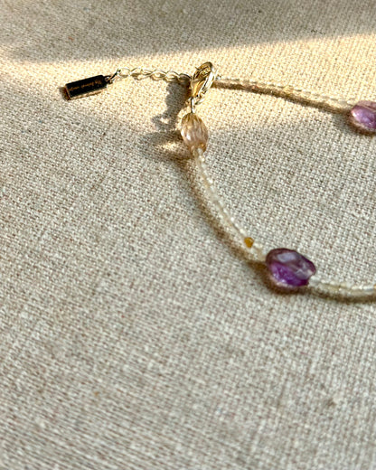 Ametrine Beaded Bracelet
