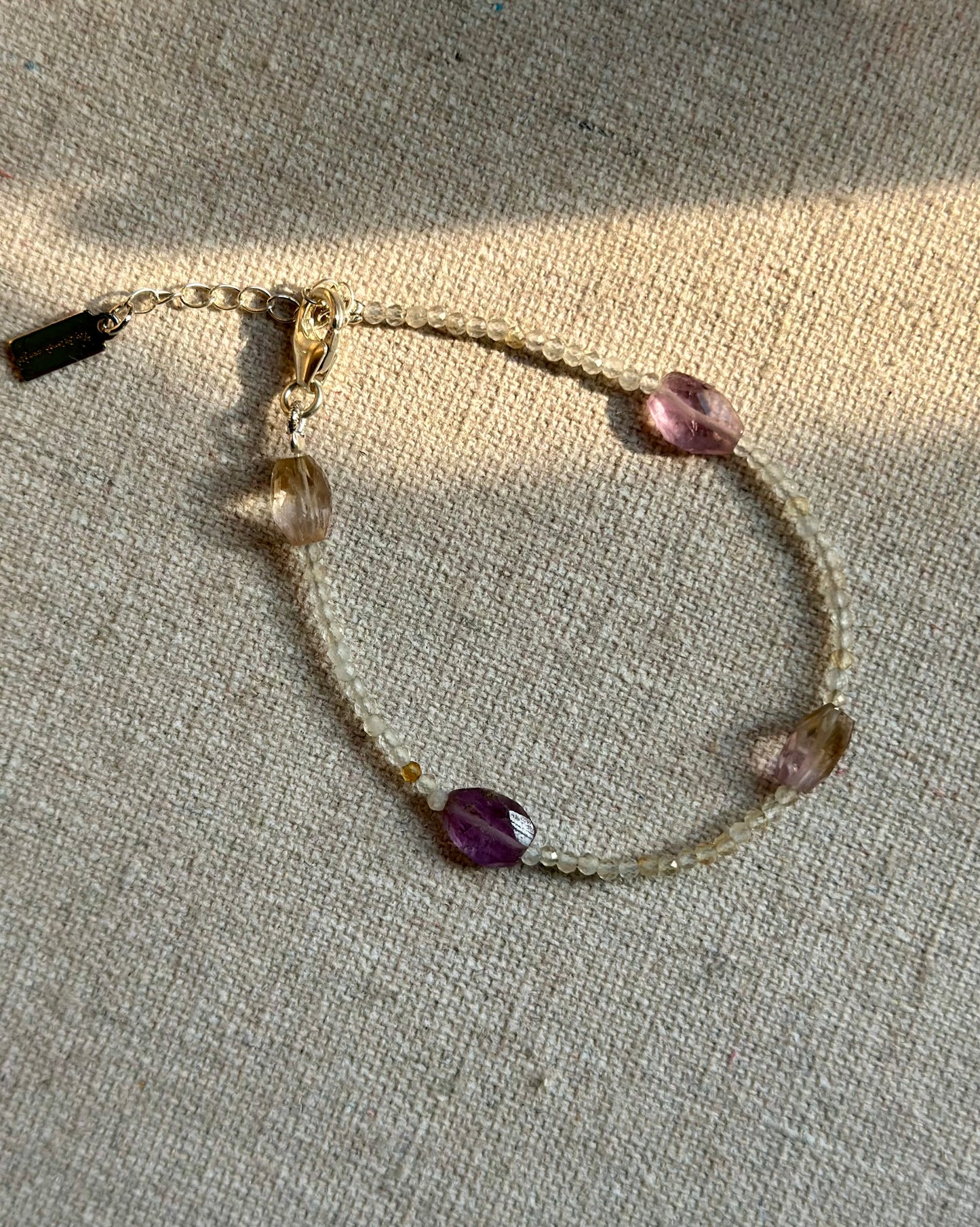 Ametrine Beaded Bracelet