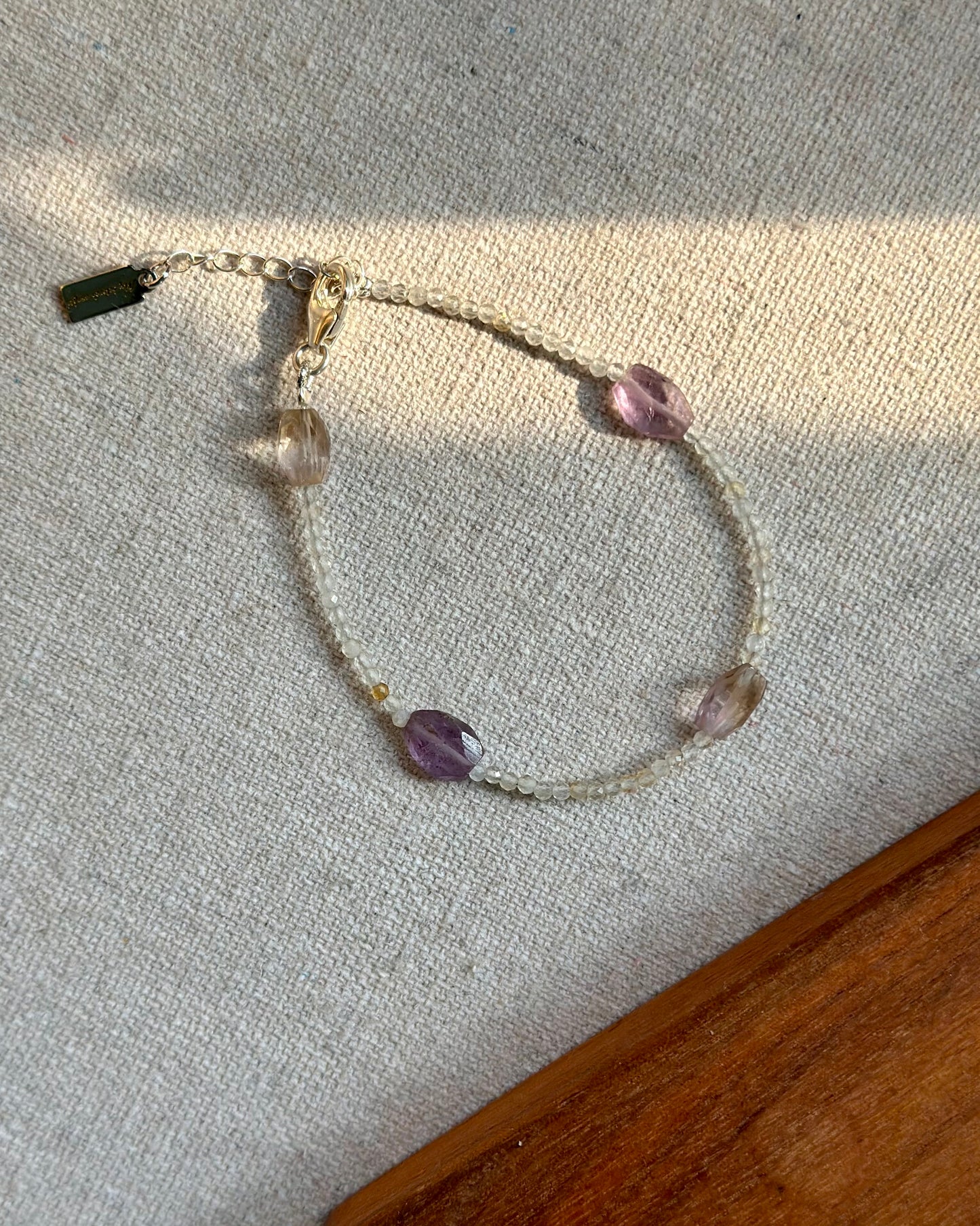 Ametrine Beaded Bracelet