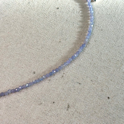 Moonstone And Tanzanite Beaded Necklace