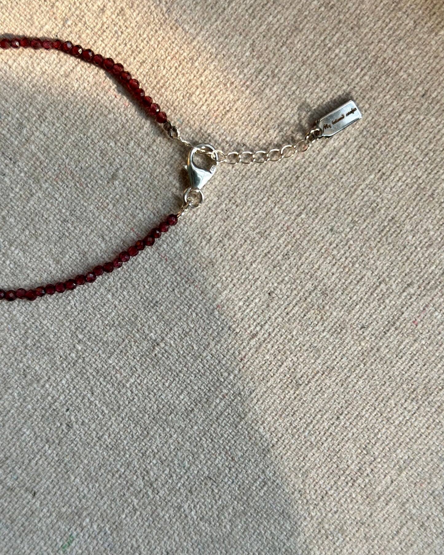 Garnet And Rhodonite Beaded Bracelet