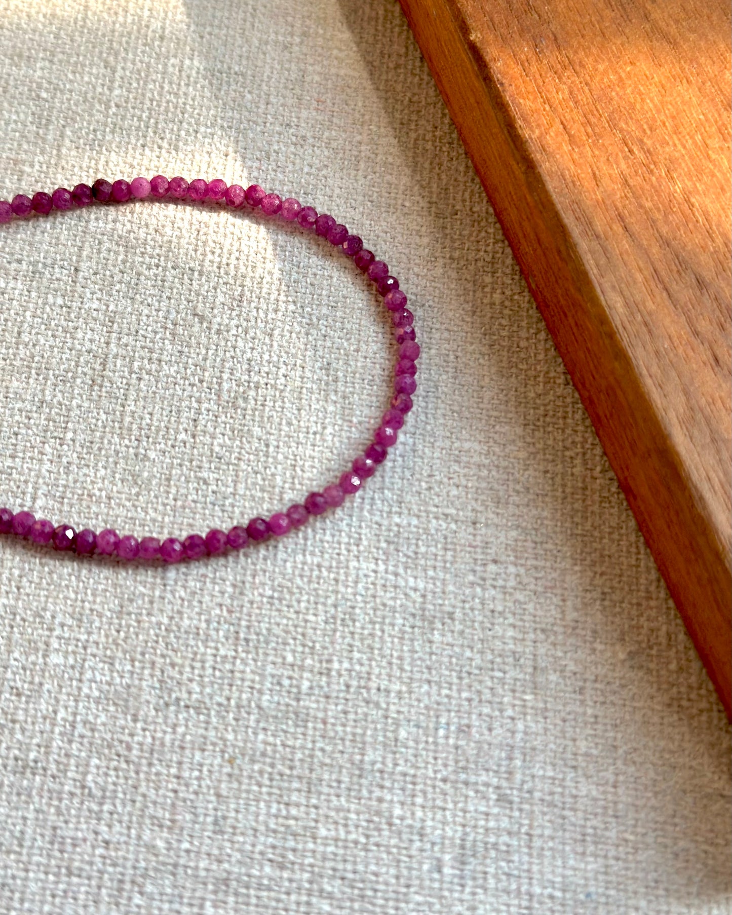 Ruby Beaded Bracelet