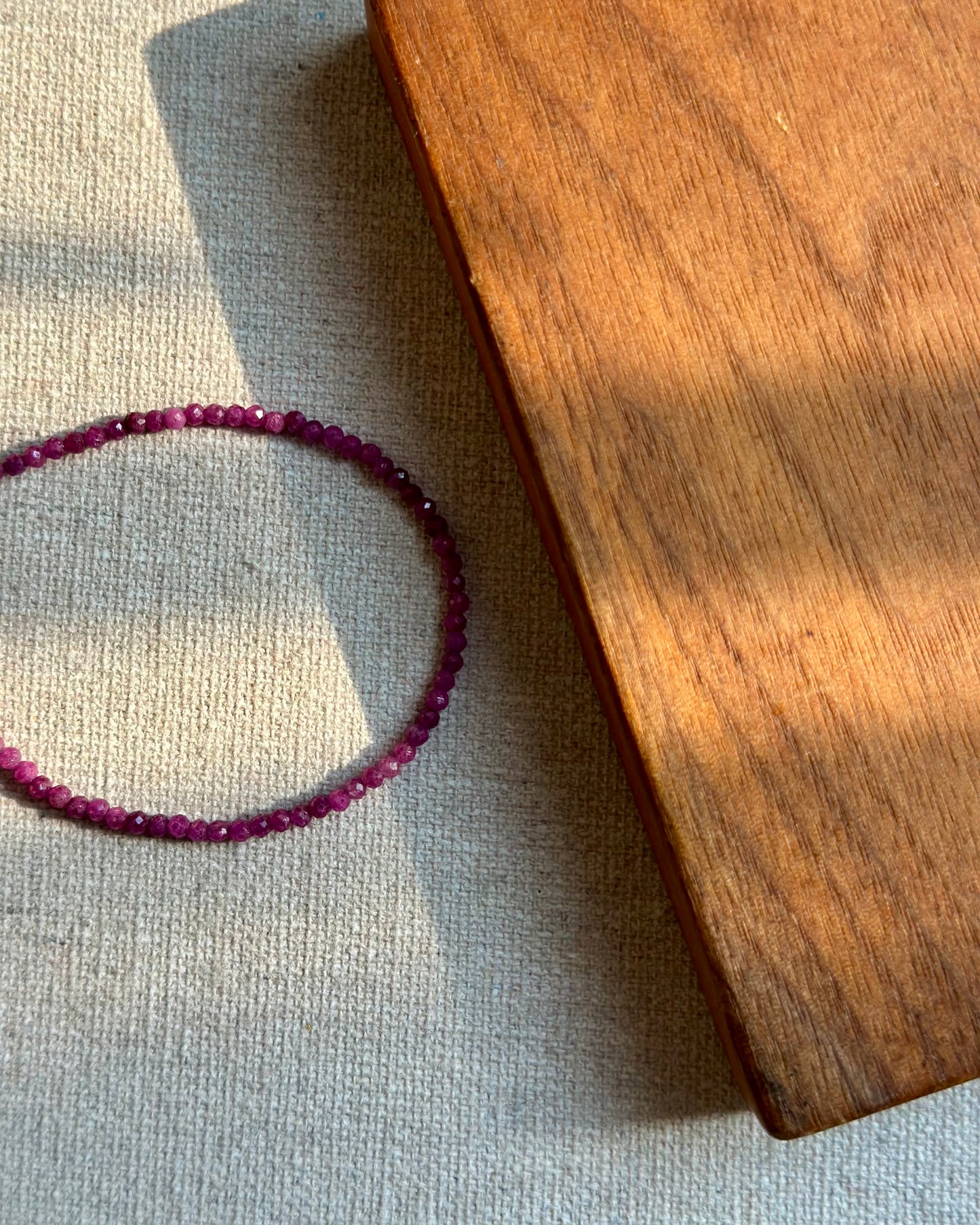 Ruby Beaded Bracelet