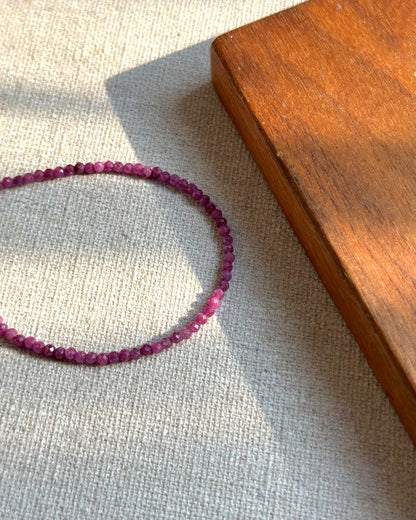 Ruby Beaded Bracelet