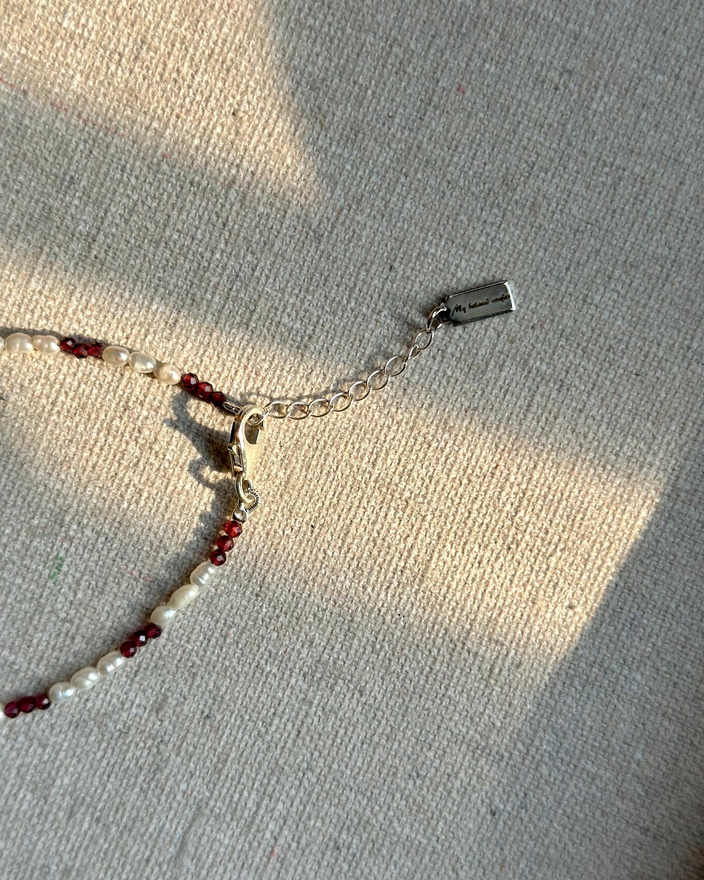 Garnet And Freshwater Pearl Beaded Bracelet