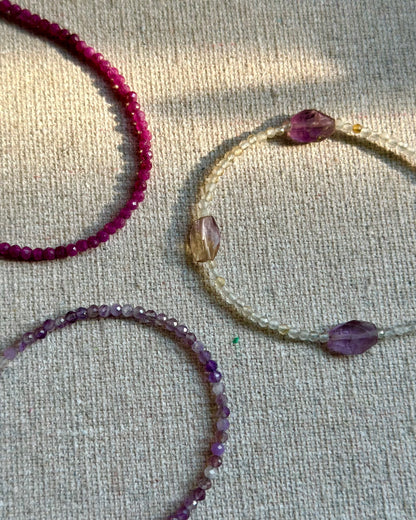 Amethyst Beaded Bracelet