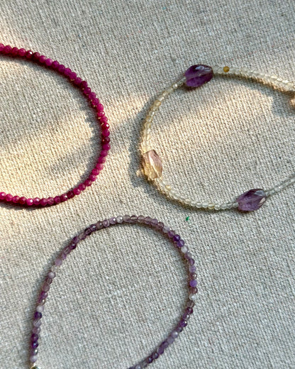 Amethyst Beaded Bracelet