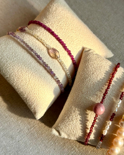 Amethyst Beaded Bracelet