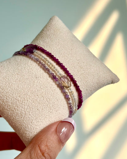 Amethyst Beaded Bracelet