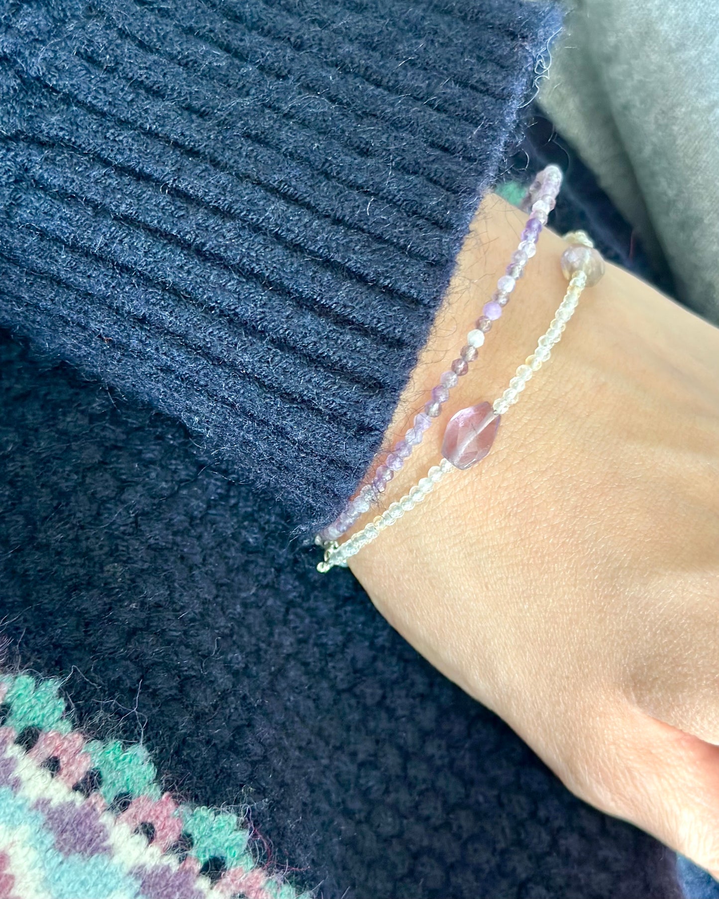 Amethyst Beaded Bracelet