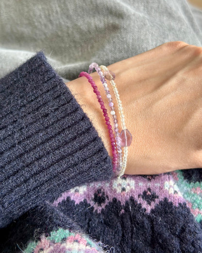 Amethyst Beaded Bracelet