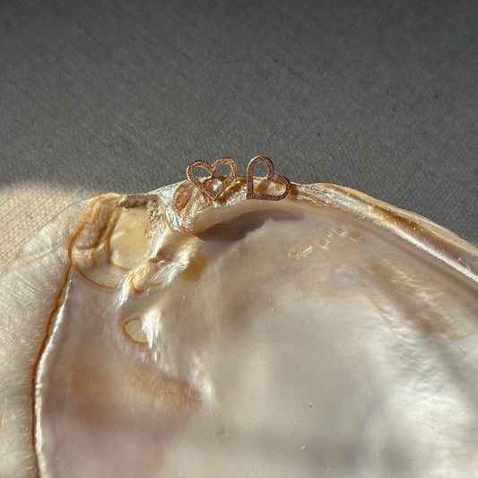 Heart Cutout Rose Gold-plated Sterling Silver Ear Stud