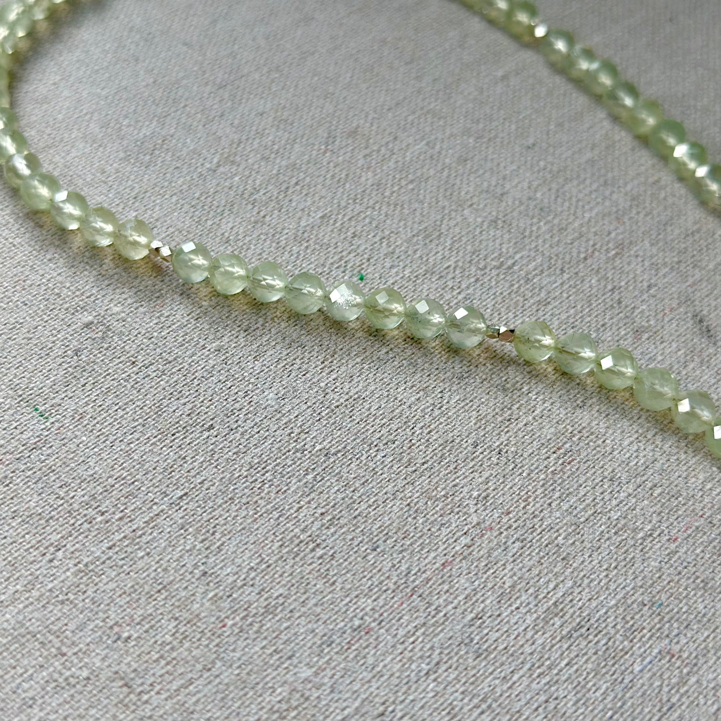 Prehnite Beaded And Baroque Pearl Front Hoop Toggle Necklace