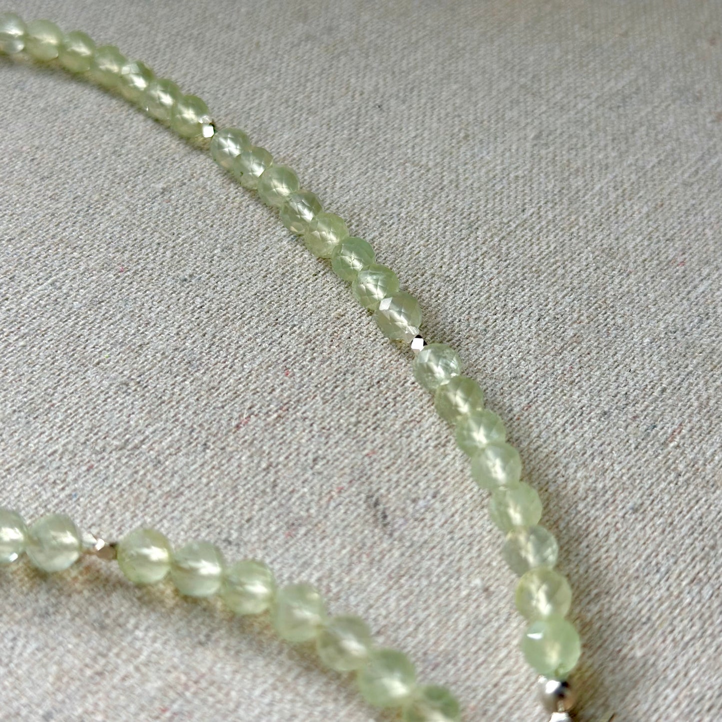Prehnite Beaded And Baroque Pearl Front Hoop Toggle Necklace
