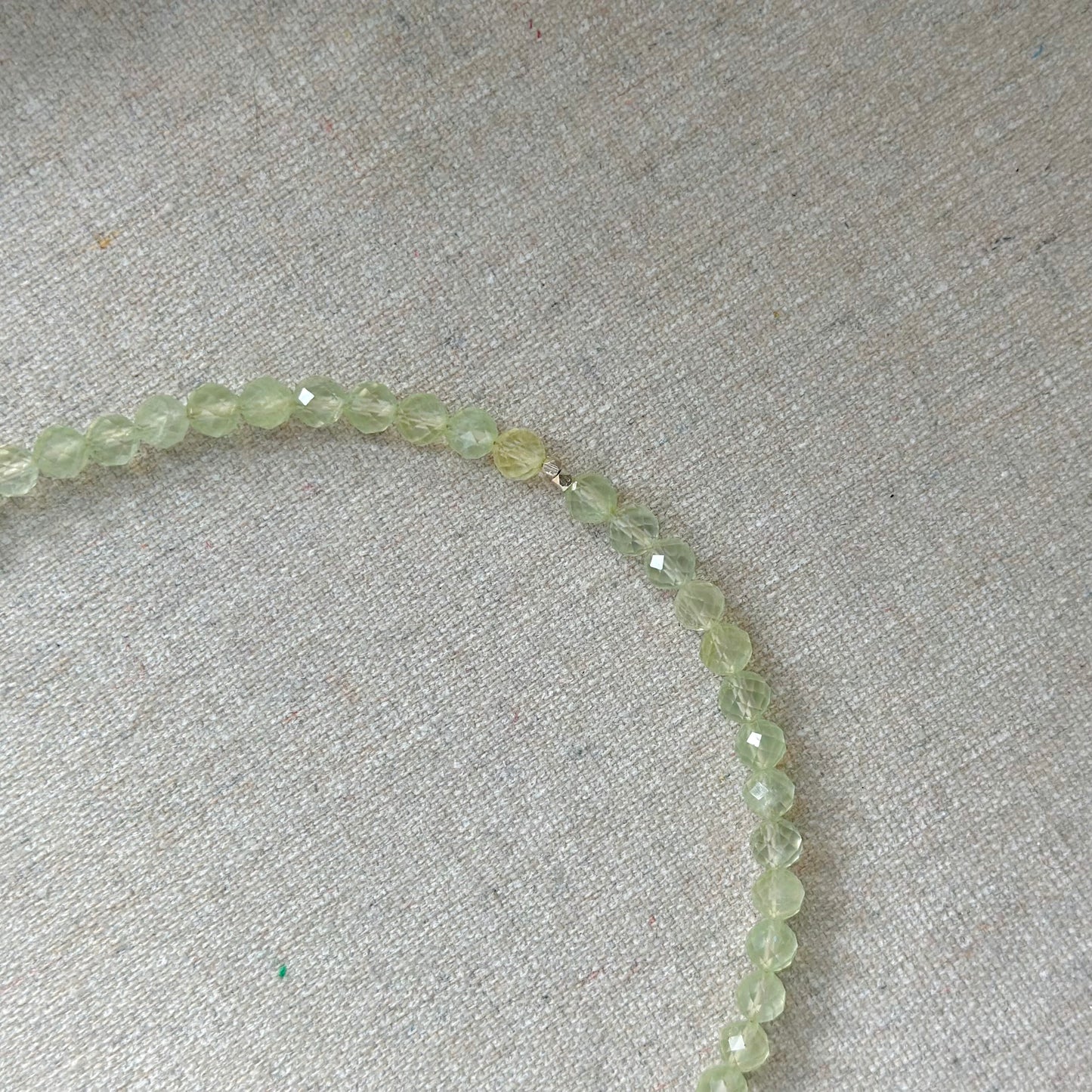 Prehnite Beaded And Baroque Pearl Front Hoop Toggle Necklace