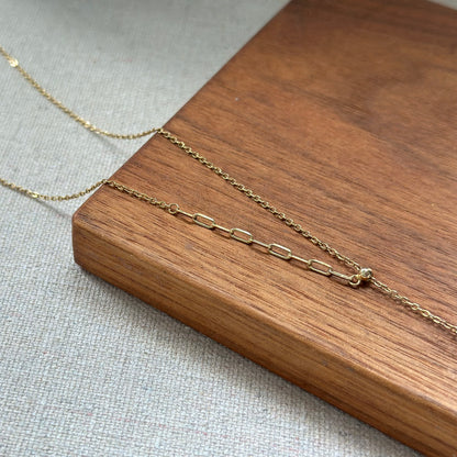 Two-way Amazonite Gold-plated Necklace