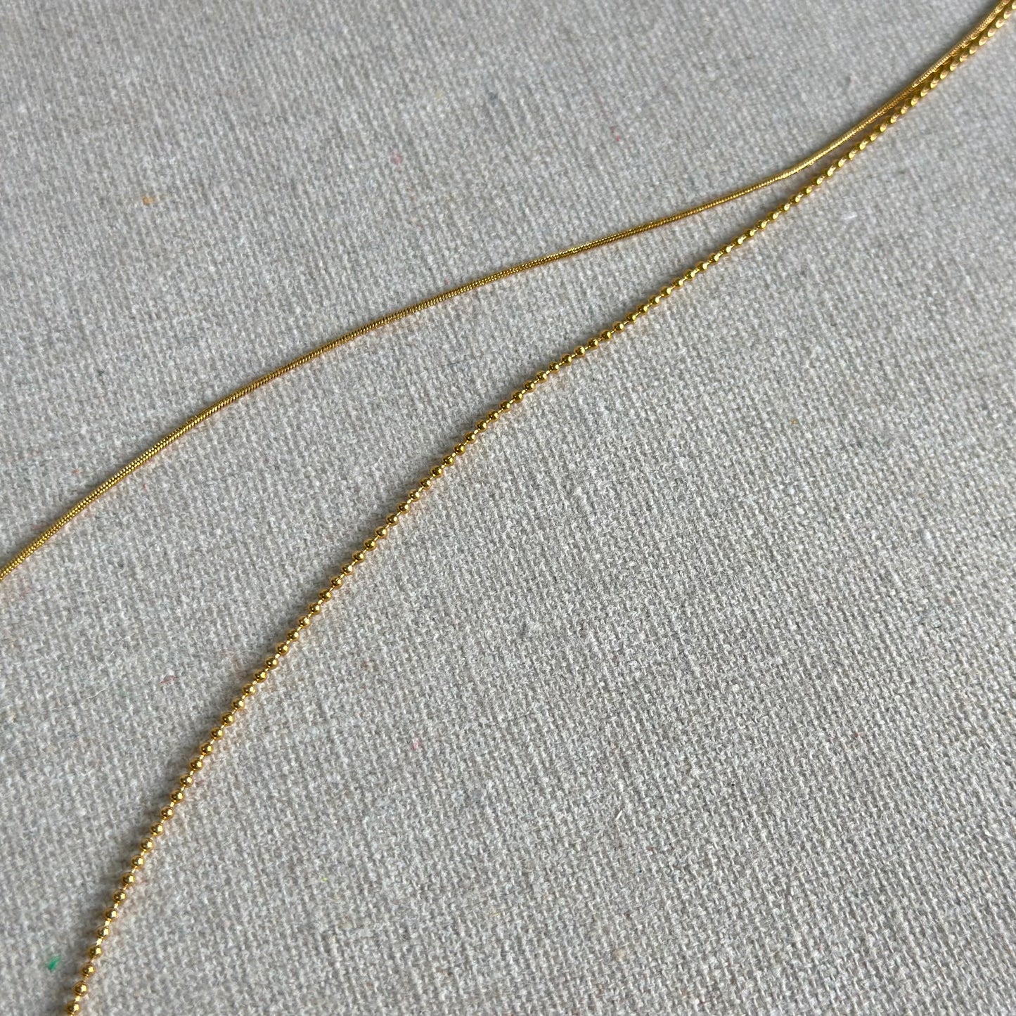 Dainty Chain Double Layer 18K Gold-plated Stainless Steel Necklace