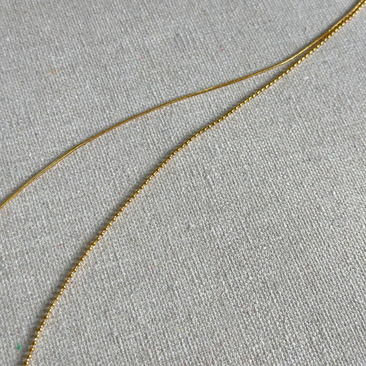 Dainty Chain Double Layer 18K Gold-plated Stainless Steel Necklace