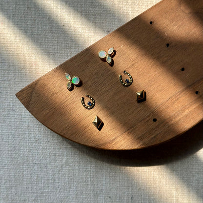 10K Solid Gold Sapphire Ear Stud