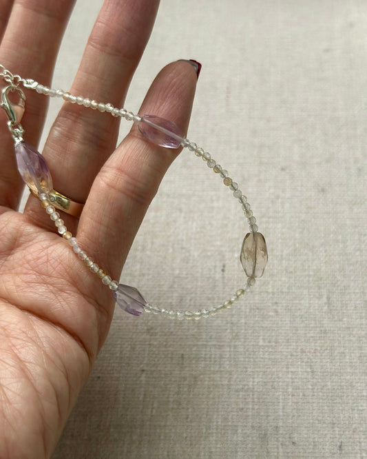 Ametrine Beaded Bracelet