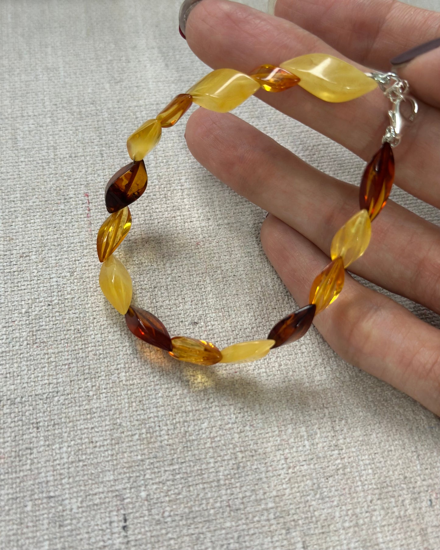 Amber Beaded Bracelet