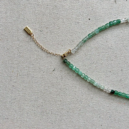 Two-way Green Strawberry Quartz Beaded And Moonstone Necklace
