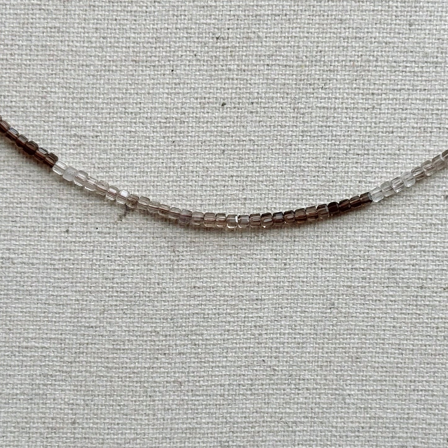 Smoky Quartz Beaded And Amber Necklace