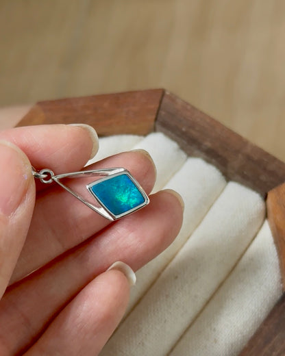 Australian Opal Sterling Silver Pendant