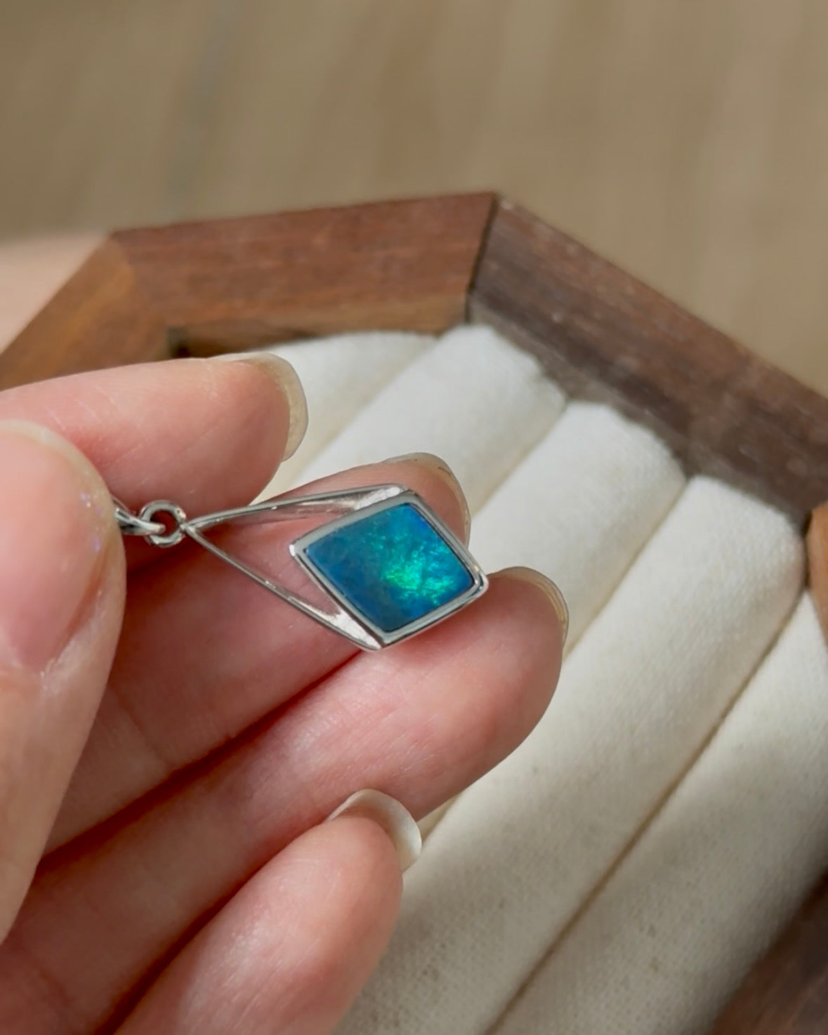 Australian Opal Sterling Silver Pendant