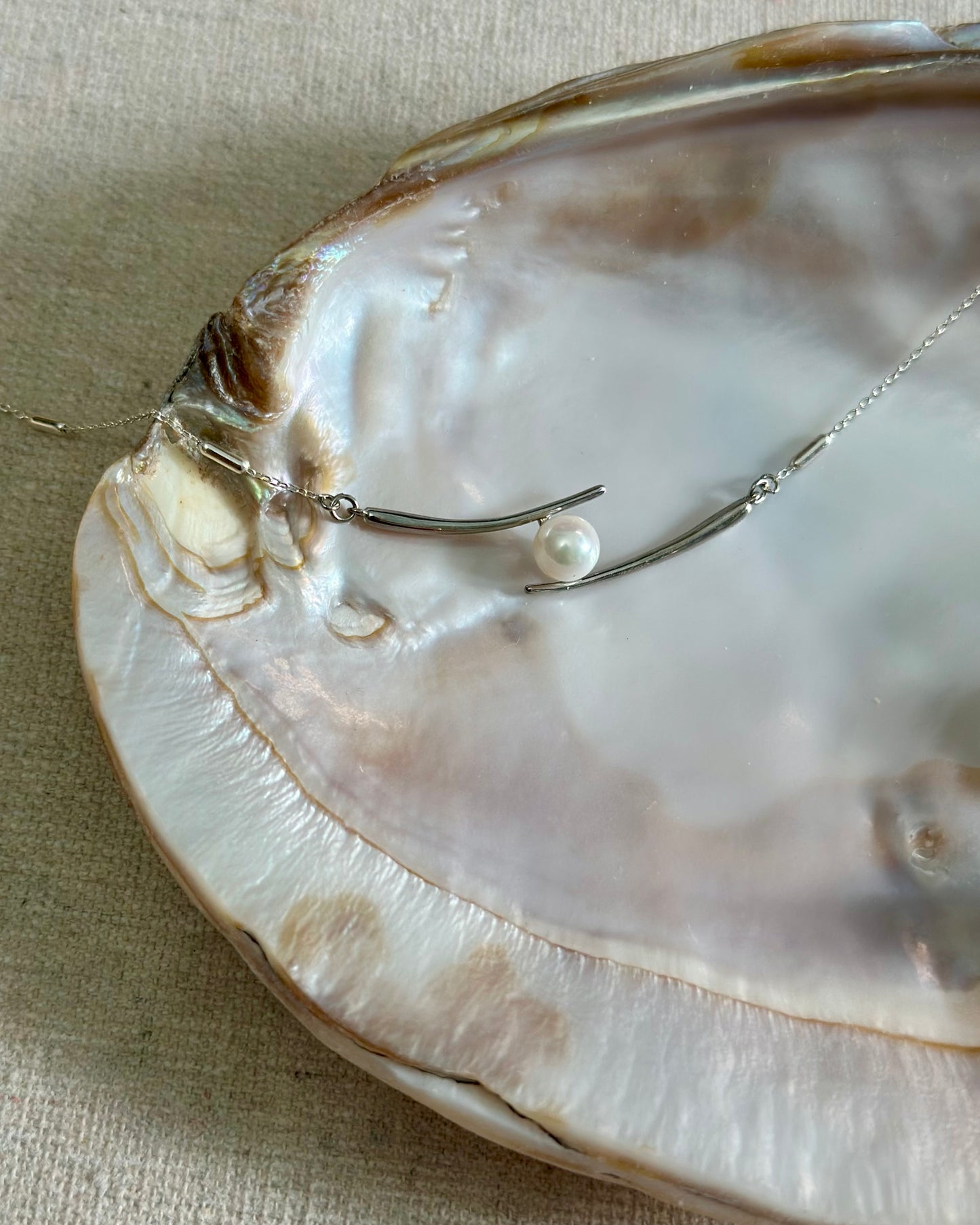 Japan Akoya Pearl 7mm Sterling Silver Necklace