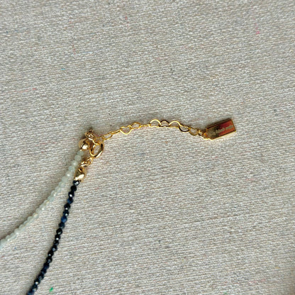 Blue Sapphire And Moonstone Beaded Necklace