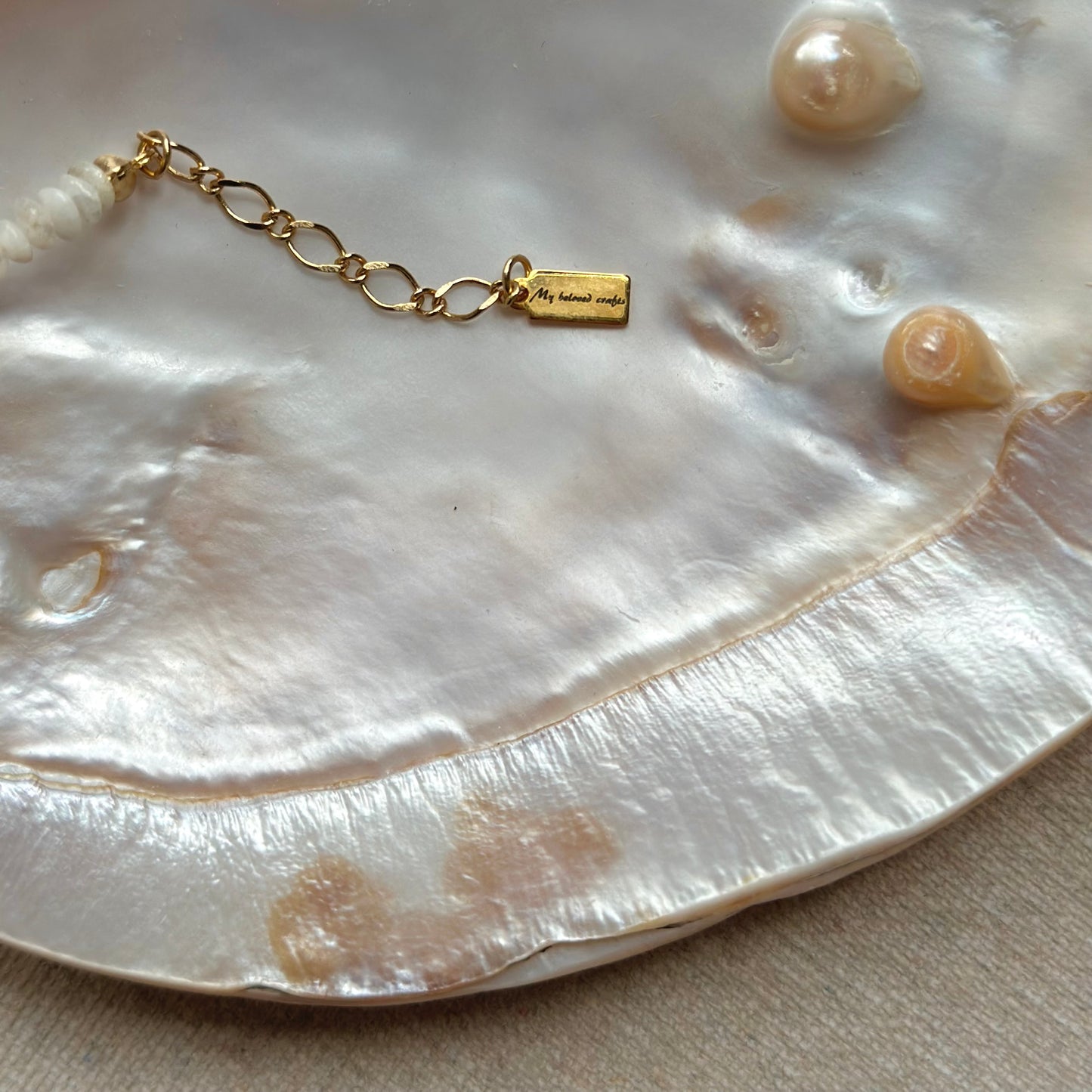 Moonstone And Pyrite Beaded Necklace