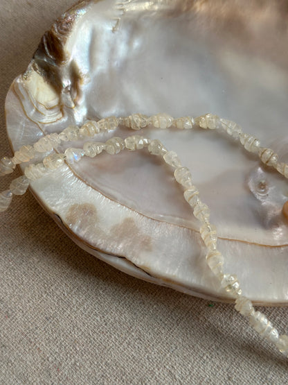 Moonstone Beaded And Green Moss Agate Necklace