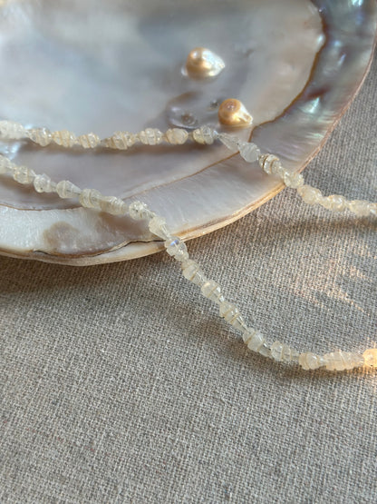 Moonstone Beaded And Green Moss Agate Necklace