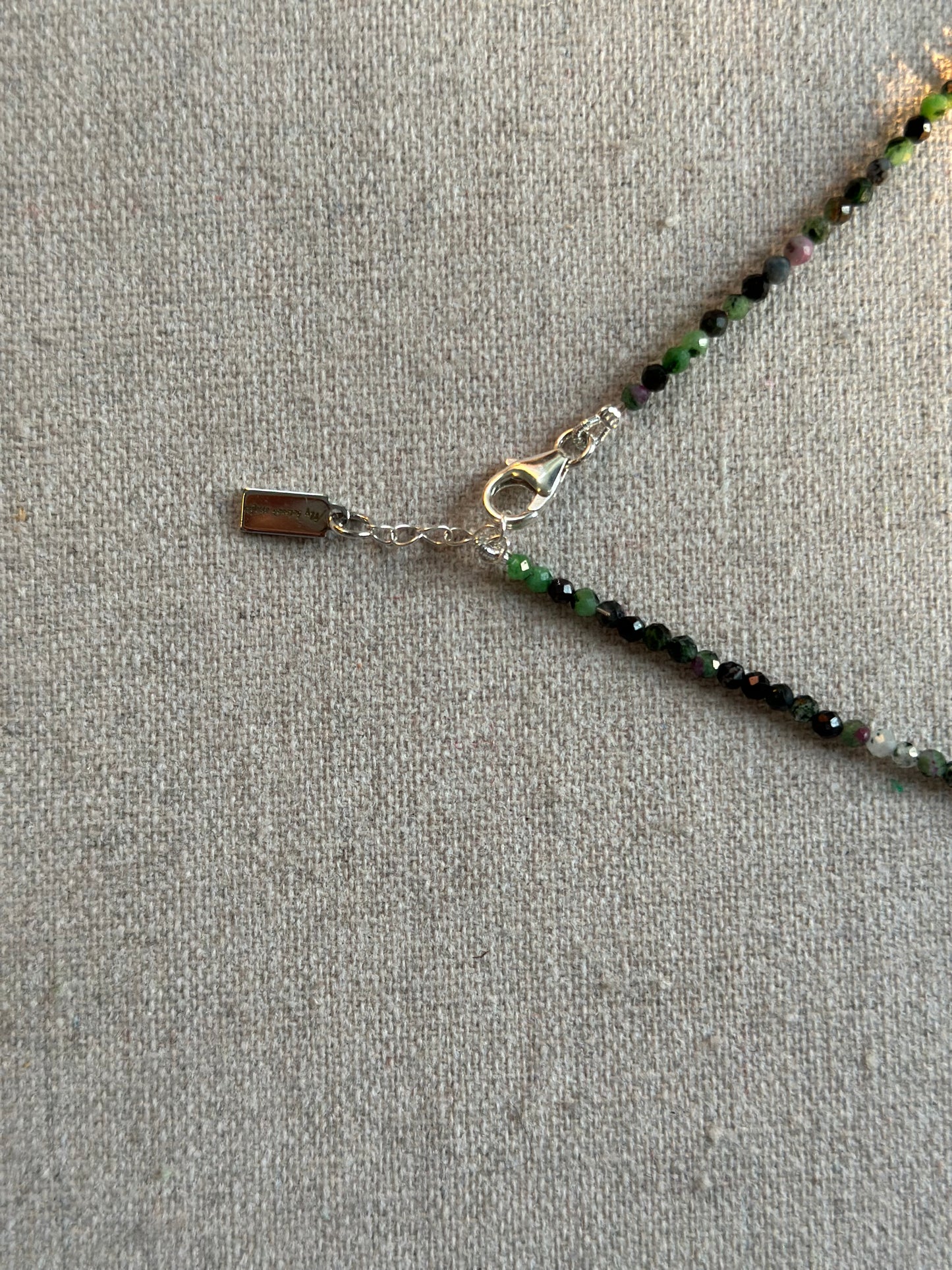 Ruby Zoisite And Freshwater Pearl Beaded Necklace