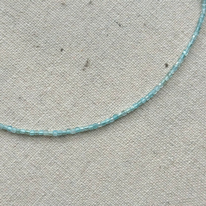 Apatite Beaded And Druzy Necklace