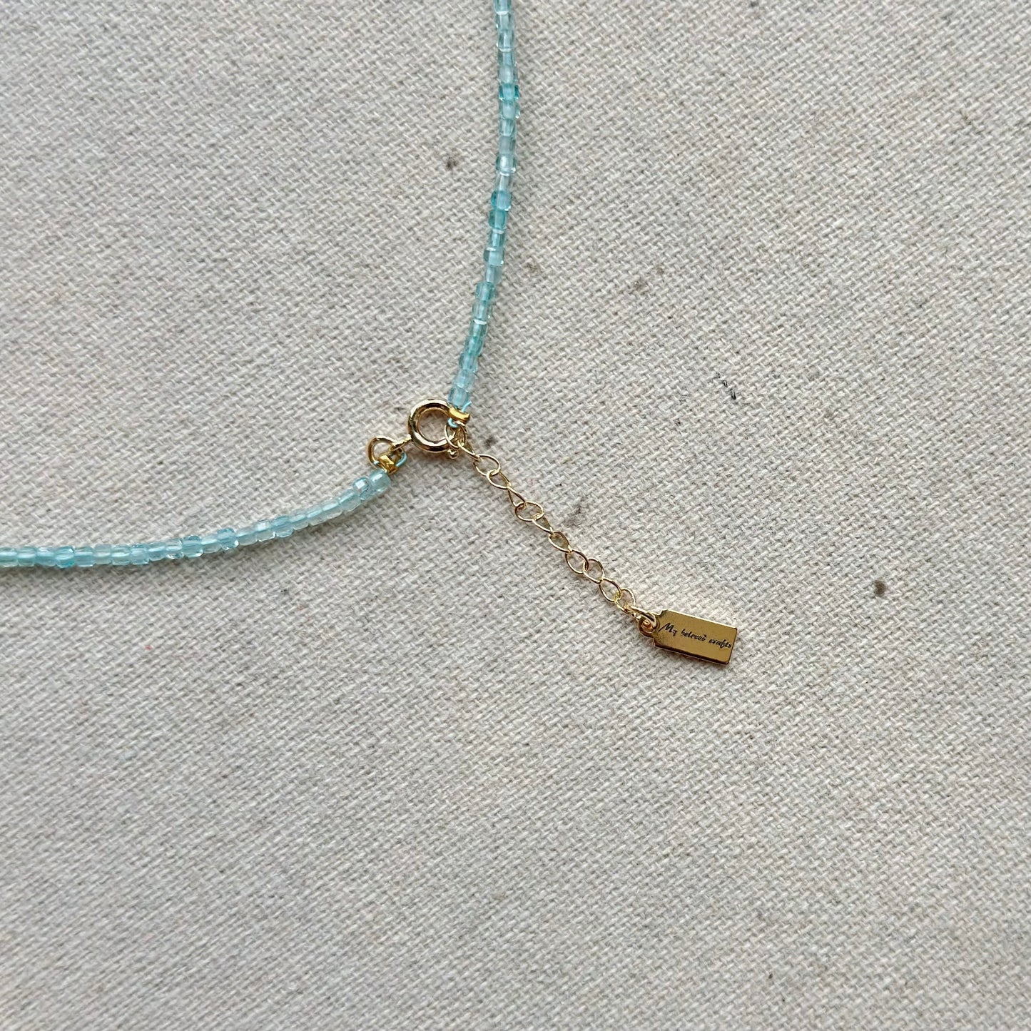 Apatite Beaded And Druzy Necklace