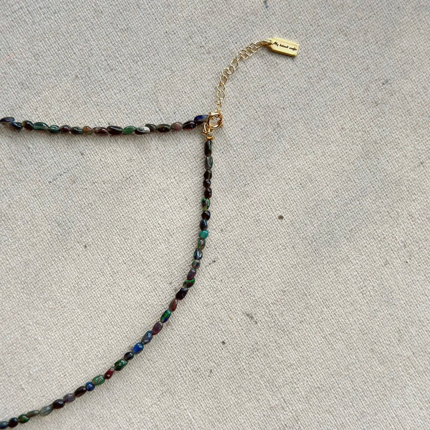 Black Opal Beaded And Labradorite Necklace