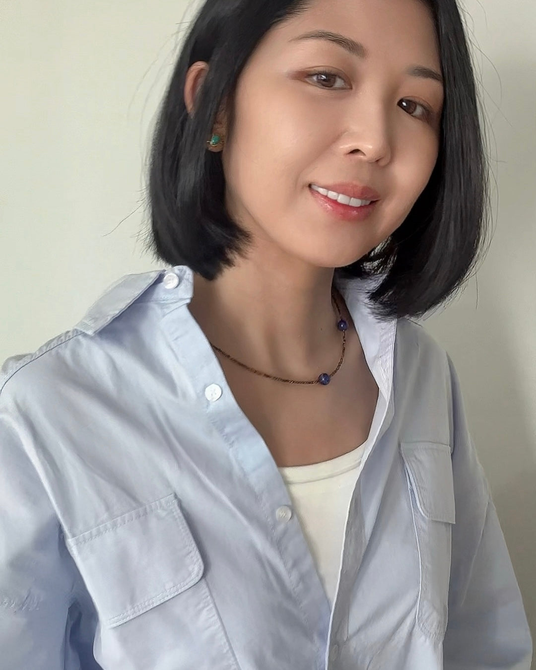 Tiger Eye And Lapis Beaded Necklace