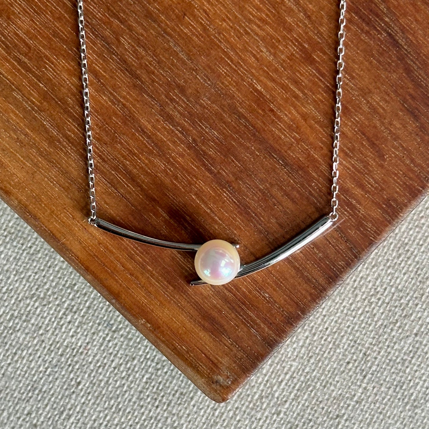 Japan Akoya Pearl Sterling Silver Necklace