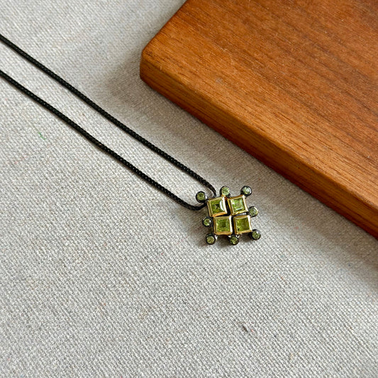 Peridot Two-tone Gold-plated Necklace