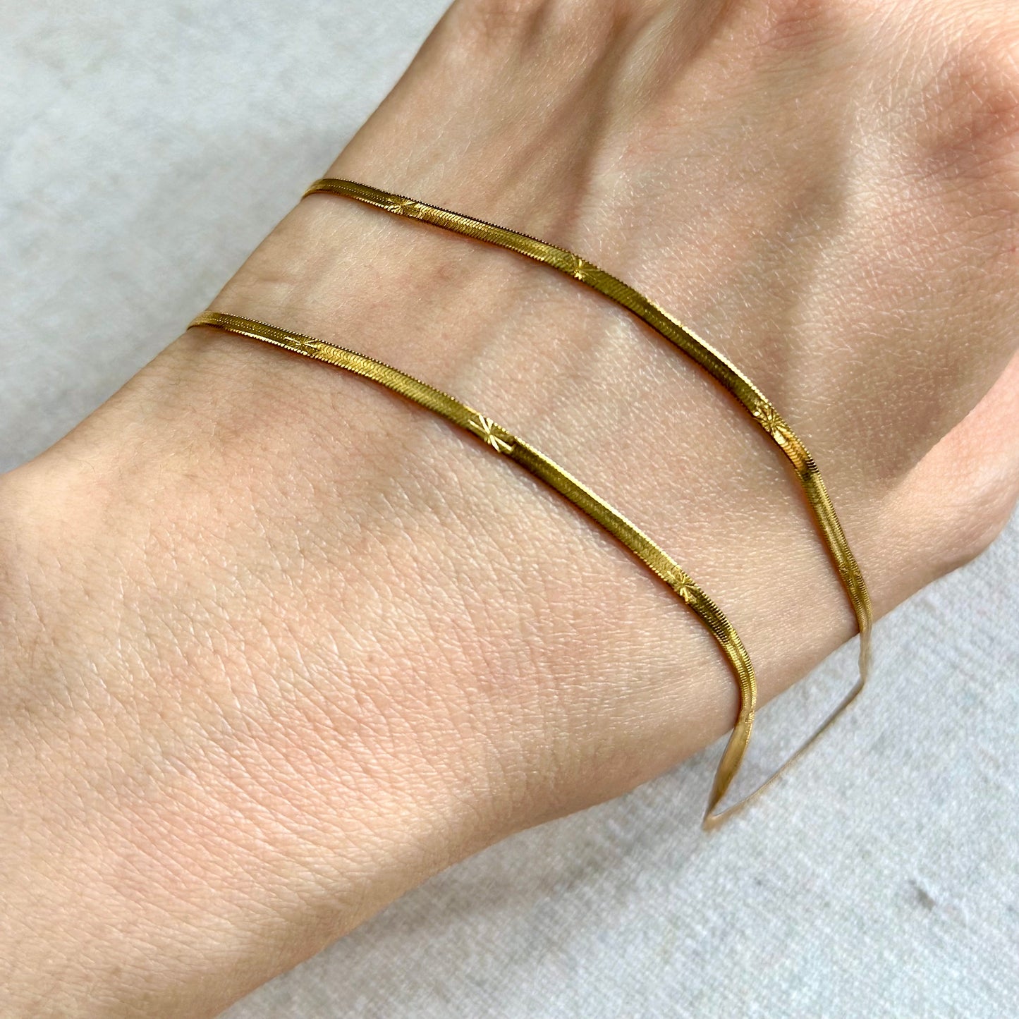 Herringbone 18K Gold-plated Long Necklace