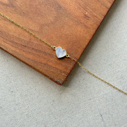 Moonstone Heart 14K Gold-filled Bracelet