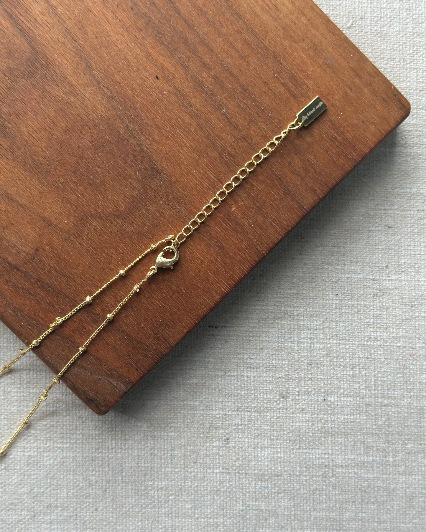 Ruby Zoisite Dotty Chain Gold-plated Necklace