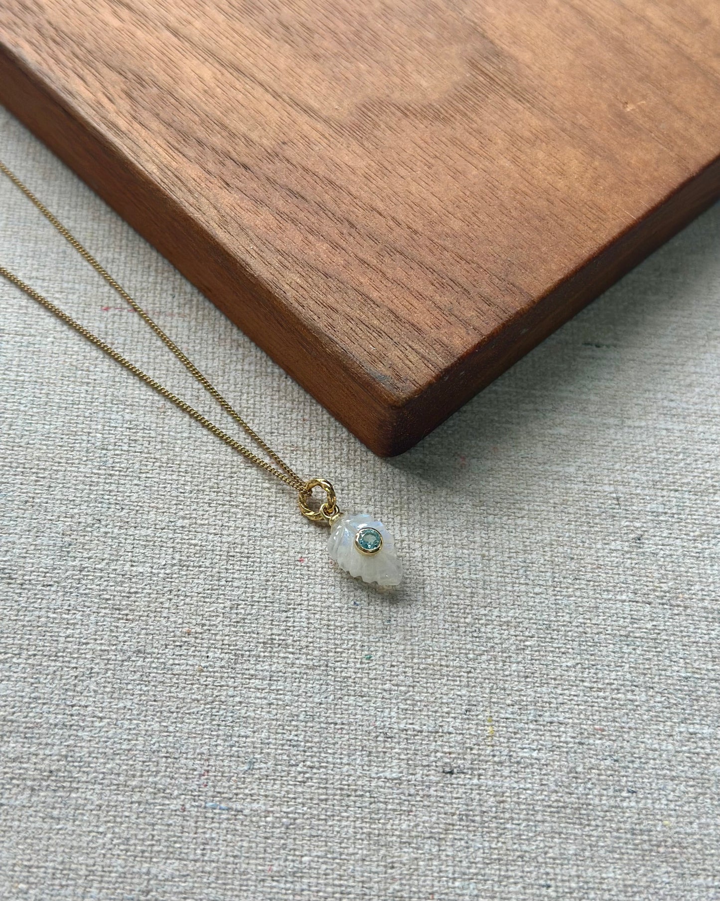 Moonstone And Topaz Leave 14K Gold-filled Necklace