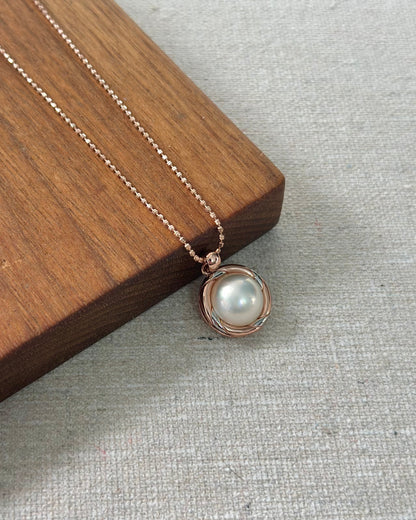 Mabe Pearl Rose Gold-plated Sterling Silver Necklace