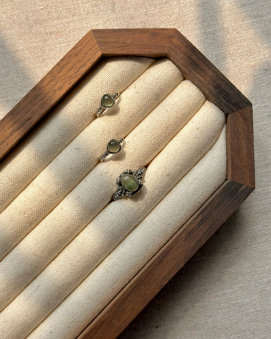 Green Rutilated Quartz Sterling Silver Set